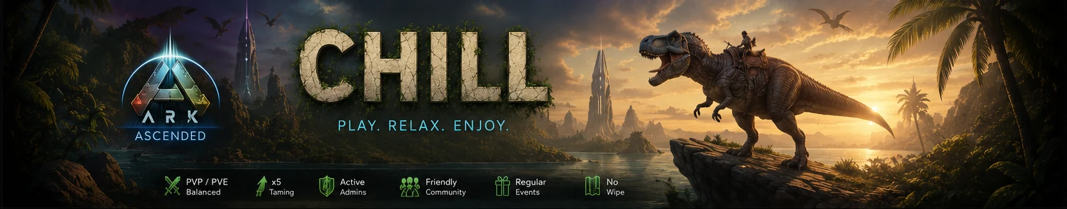 CHILL banner — Play. Relax. Enjoy.